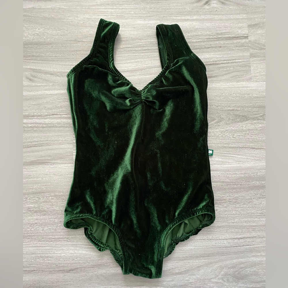 Luckyleo Green Velvet Tank Leotard💚🌲